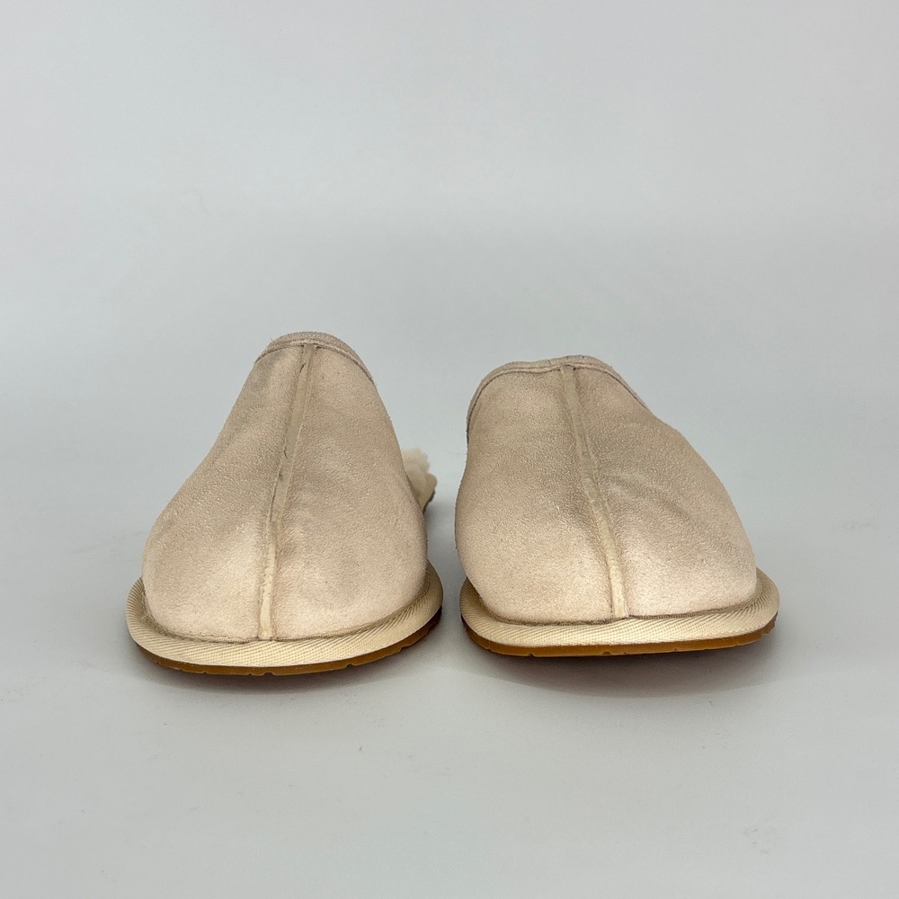 UGG Pearle UGGplush Scuff Slipper Cream Women Size 9 Faux Fur Suede Comfort Warm - Picture 5 of 13
